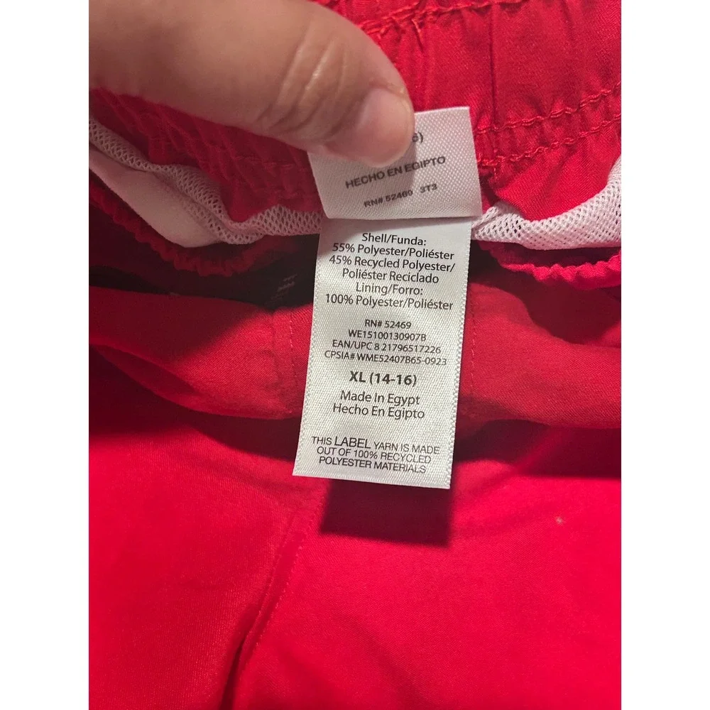 Wonder Nation Swim Shorts Boys XL 14-16 Red NEW UPF 50+ Everyday Trunks